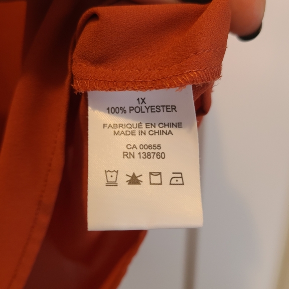 Addition Elle Scalloped Sleeveless Top - Rust - Picture 6 of 7